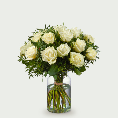 Bouquet Roos blanc moyen