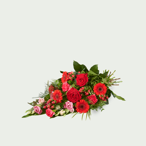 Bouquet funéraire Intense rouge - petit