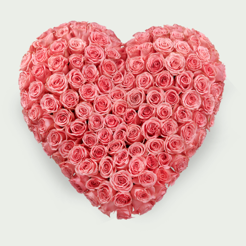 Sereen hart roze - 55 cm