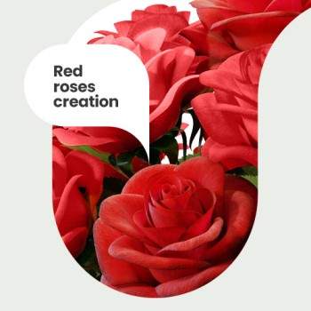 Création de roses rouges