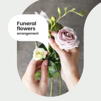 Composition de fleurs funéraires