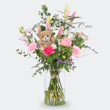 Bouquet Sophie avec un ourson