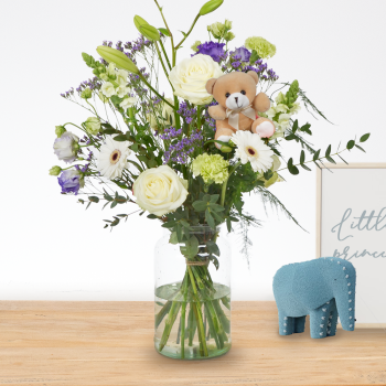 Bouquet Charlie avec un ourson
