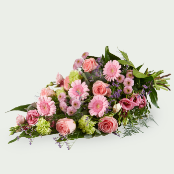 Bouquet funéraire Intense rose