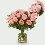 Valentijnsboeket Roos roze groot