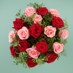 Valentijnsboeket Roos rood-roze